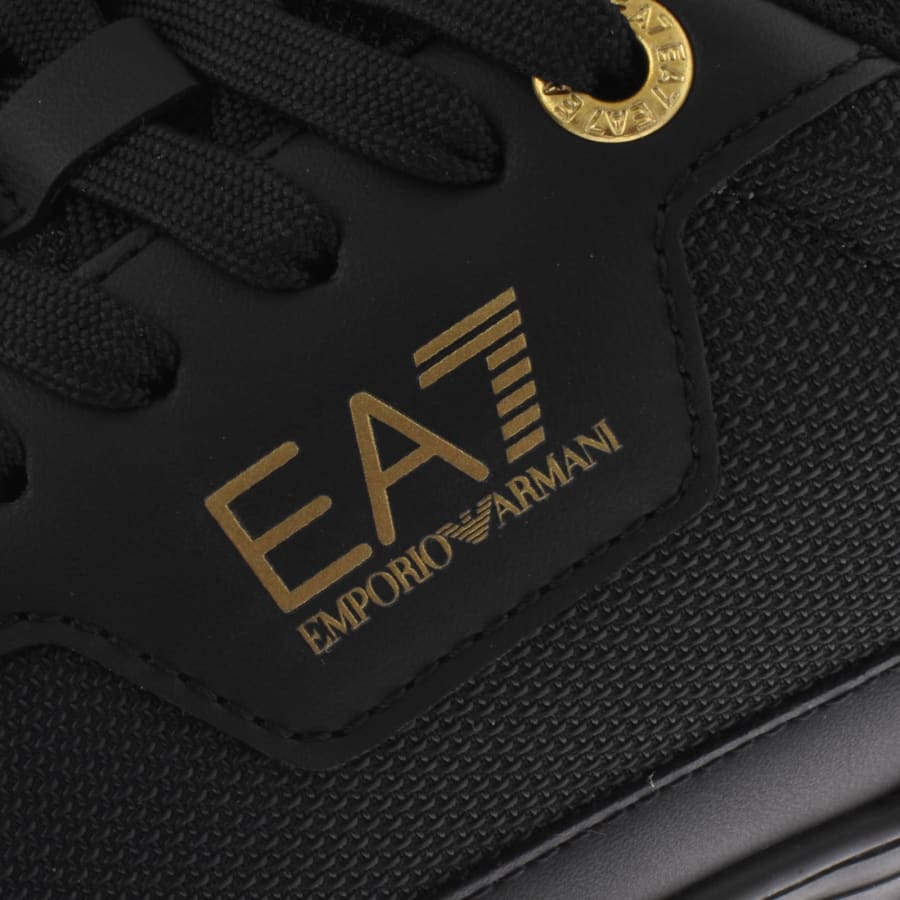 EA7 Emporio Armani Logo Trainers Black | Mainline Menswear us